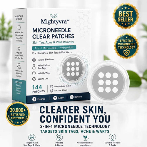 Mightyvra® Microneedle Clear Patches ✨Targets Skin Tags, Acne, Wrinkles & Blemishes