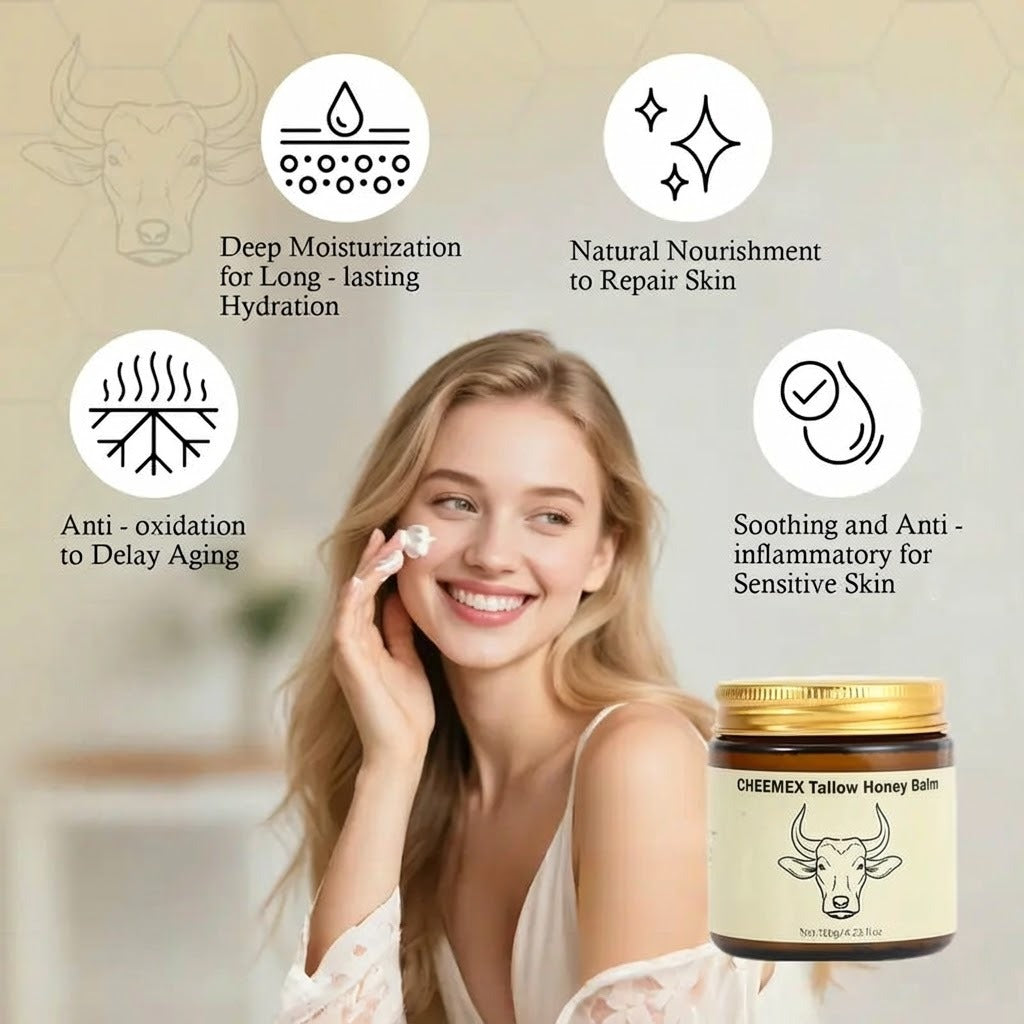 CHEEMEX Grass-Fed Beef Tallow Honey Balm